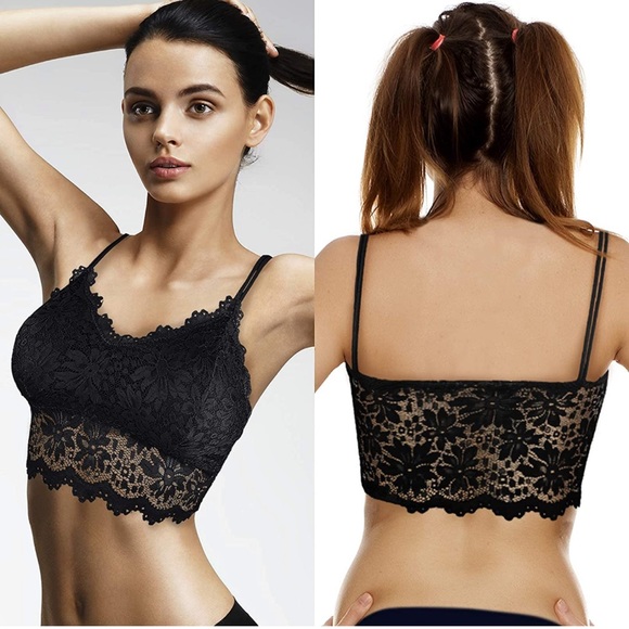 New Duufin 5 Piece Lace Padded Bandeau Bralette Bra / Crop Top Bundle - S/M - Picture 3 of 4